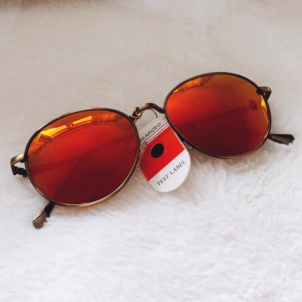 Blaine Bright Red Polarized Mirrored Sunglasses